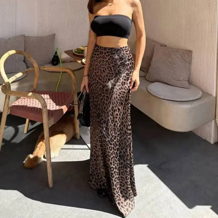 Leopard Print Dress Fashion Mermaid Skirt