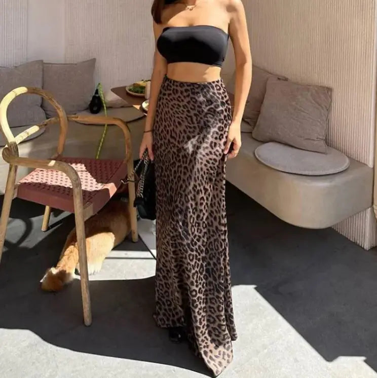 Leopard Print Dress Fashion Mermaid Skirt