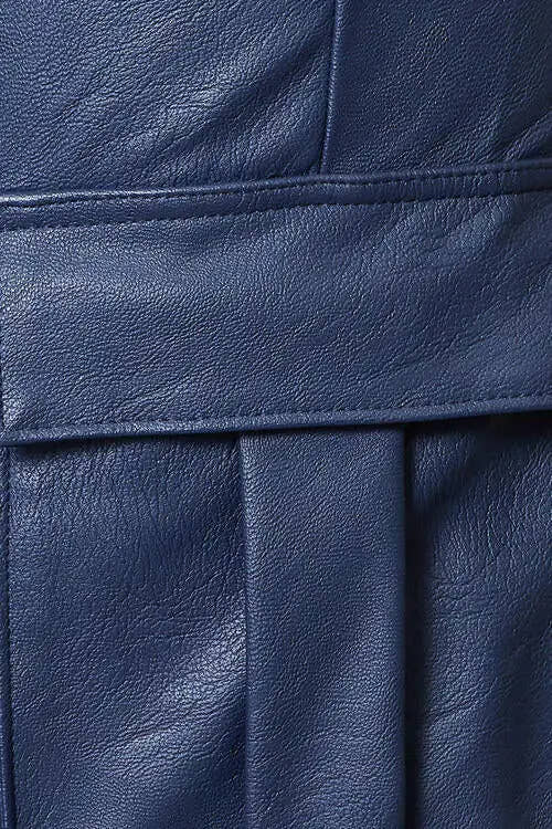 Kristen Faux Leather Cargo Joggers