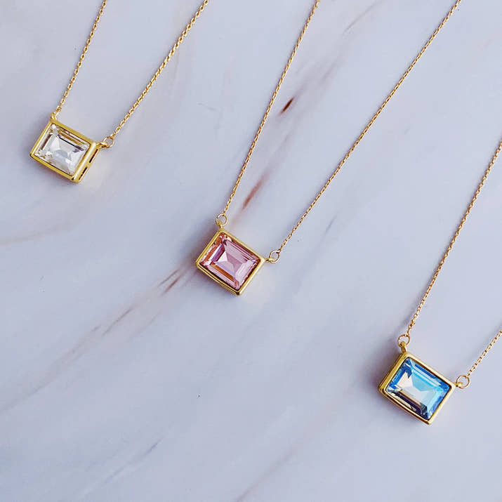 Sweet Square Pendant Necklace