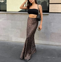 Leopard Print Dress Fashion Mermaid Skirt