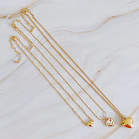 Triple Heart Pendant Necklace Set Of 3