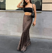 Leopard Print Dress Fashion Mermaid Skirt