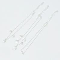 Starred Up Chain Anklet, Set of 3