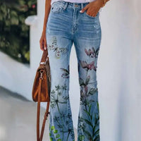 Large Women's Casual Floral Pants